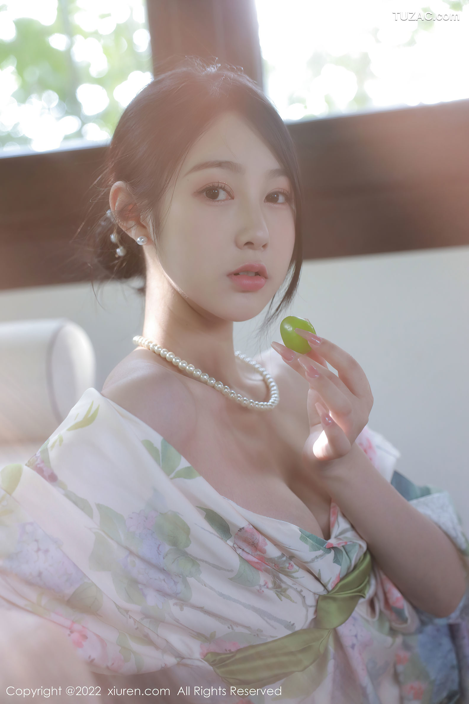 XiuRen-No.5514-谢晚晚-印花白古风裙肉丝