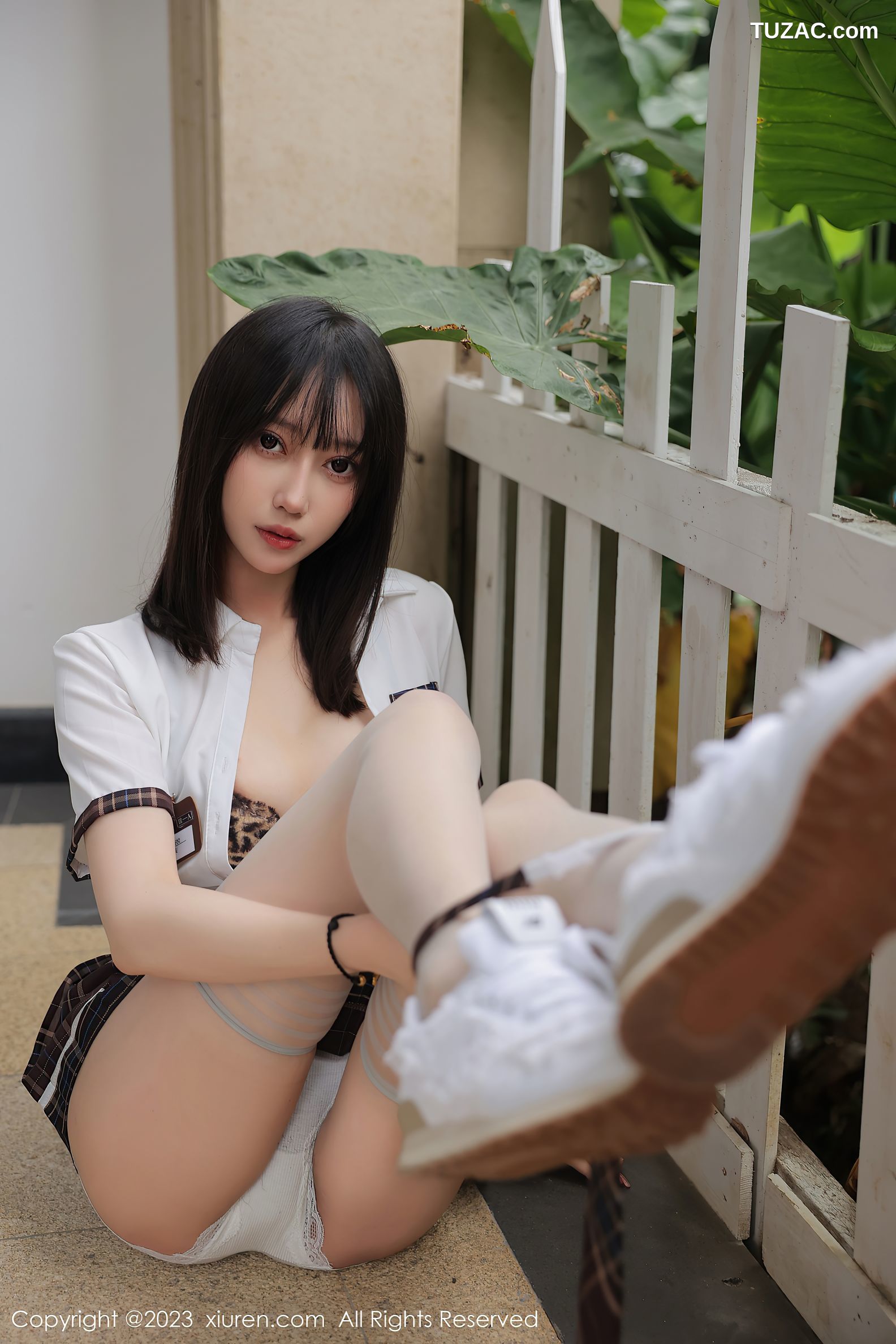 XiuRen秀人网-6292-玥儿玥er-学妹制服豹纹内衣-2023.02.20