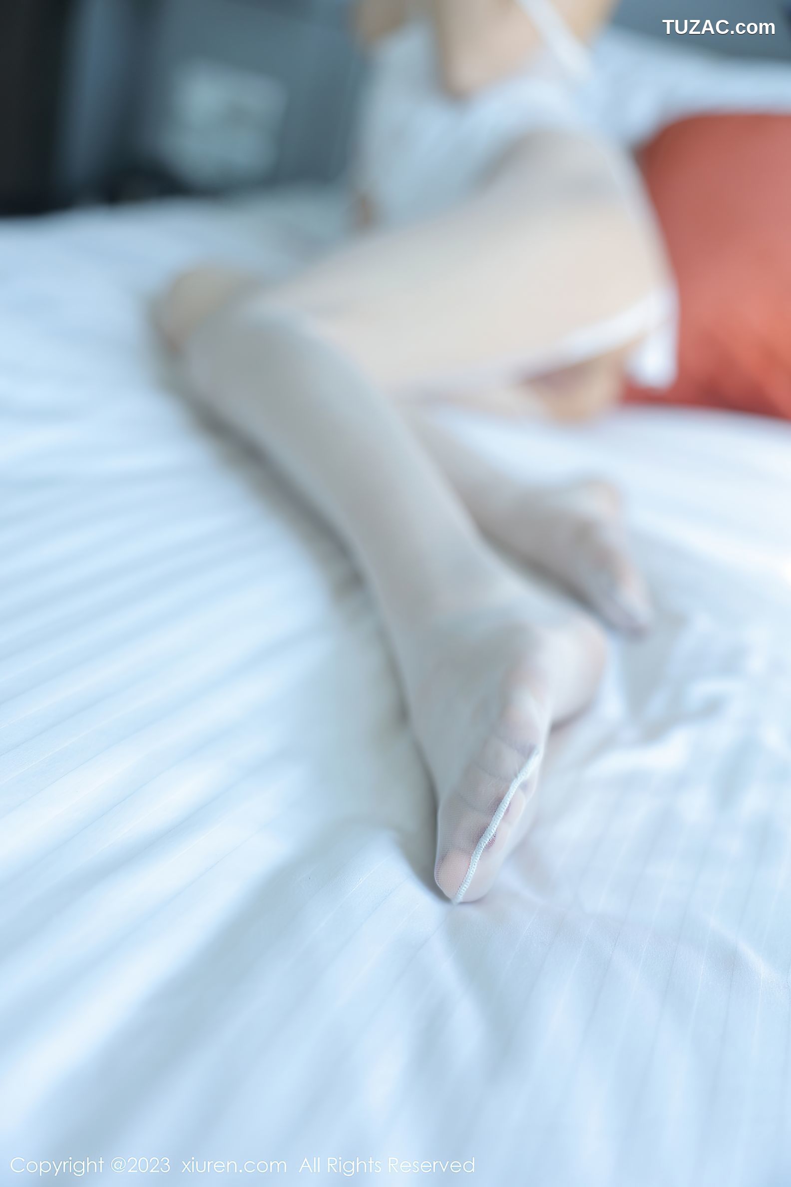 XiuRen秀人网-6522-Lingyu69-白色网纱情趣服饰白丝-2023.04.04