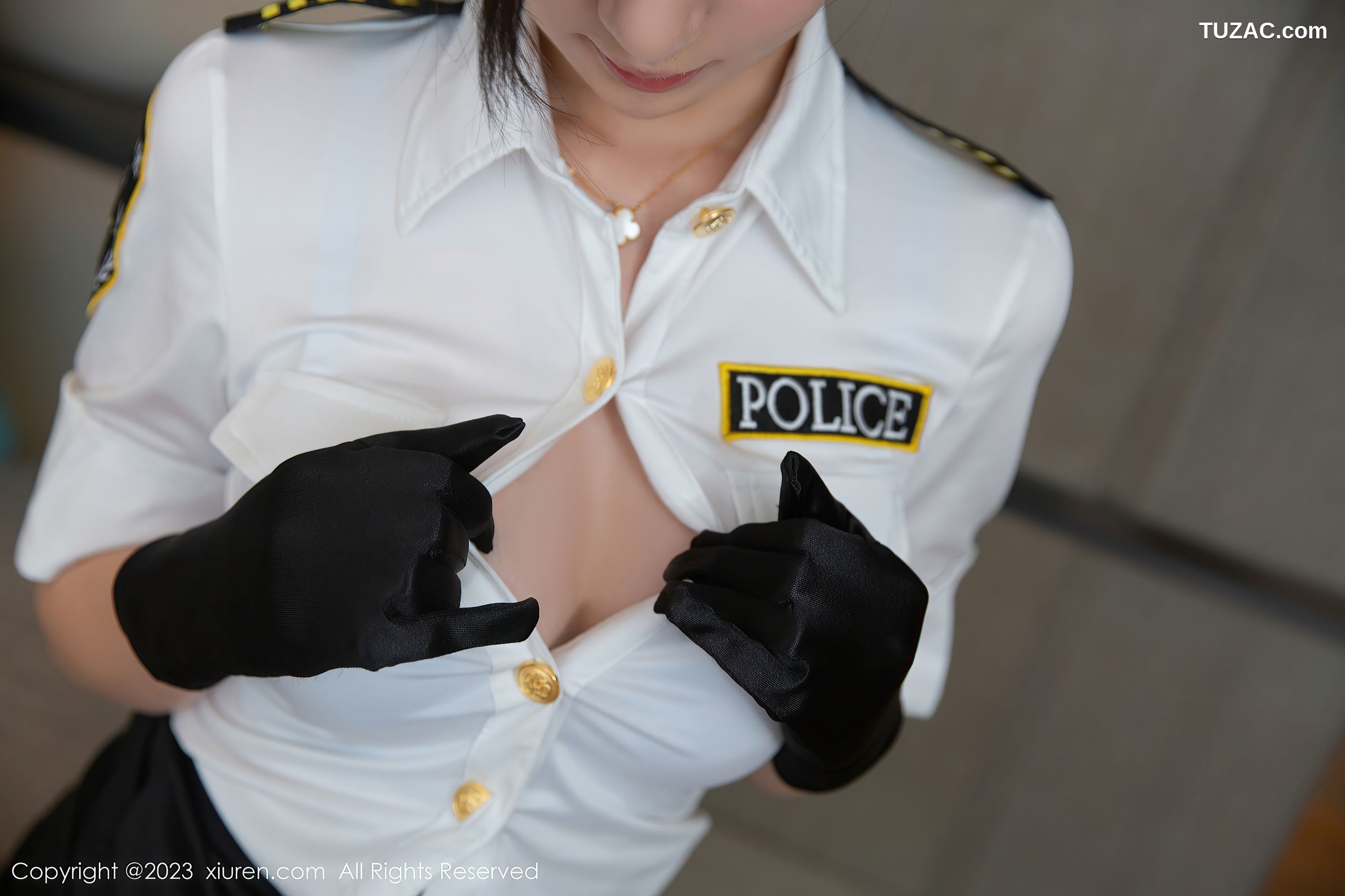 XiuRen秀人网-6554-熊小诺-情趣警察制服蓝色内衣黑丝-2023.04.11
