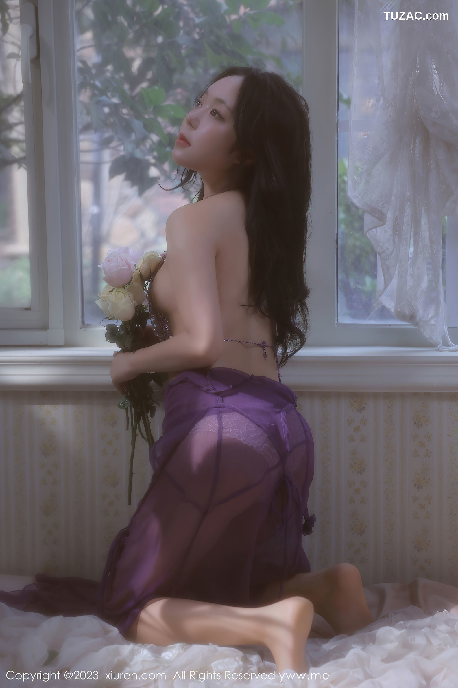 XiuRen秀人网-6601-露露Luncy-万宁旅拍-紫色轻透情趣服饰-2023.04.20