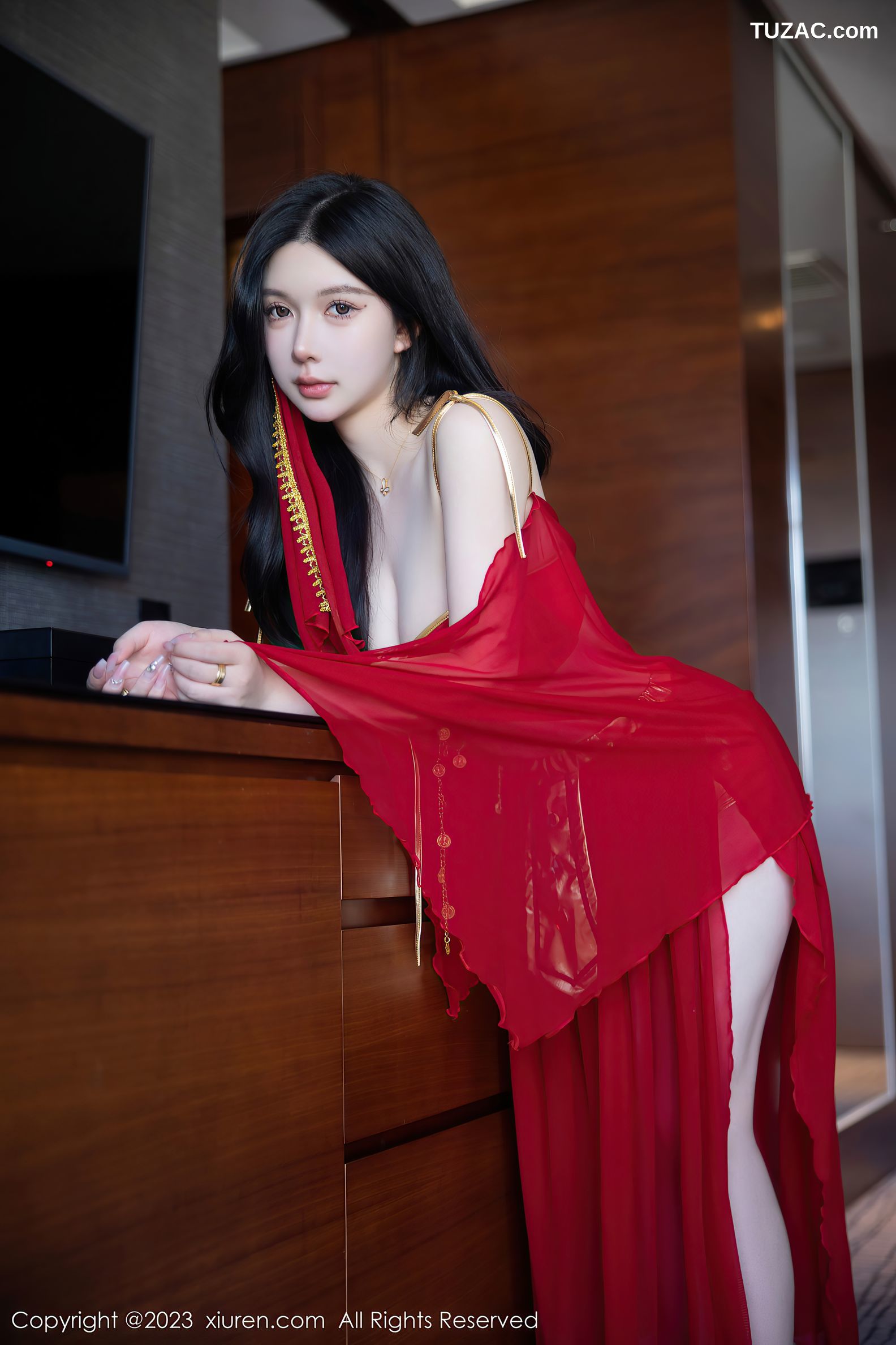 XiuRen秀人网-6613-林珊珊-红色西域舞娘装扮-2023.04.21