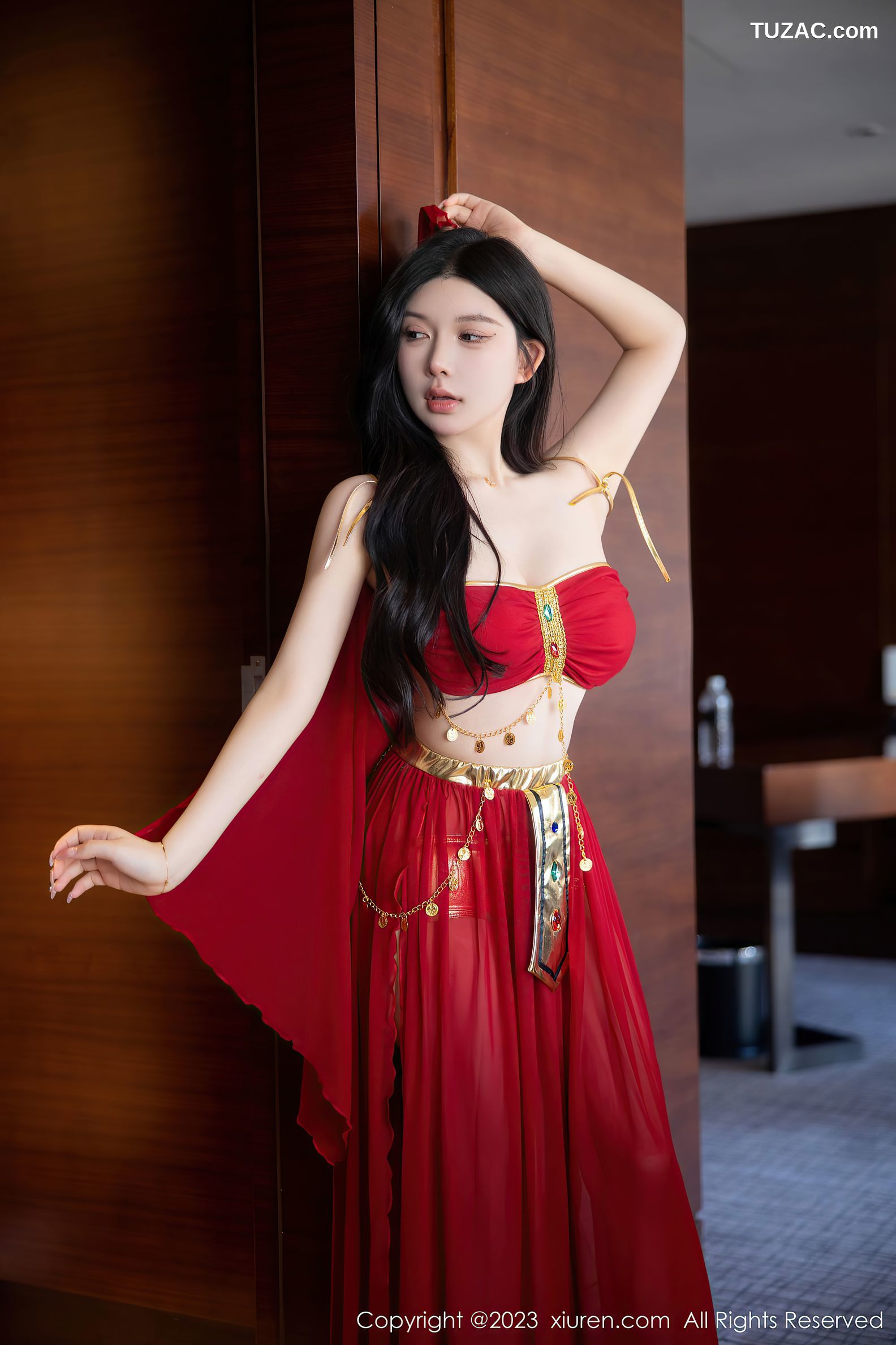 XiuRen秀人网-6613-林珊珊-红色西域舞娘装扮-2023.04.21