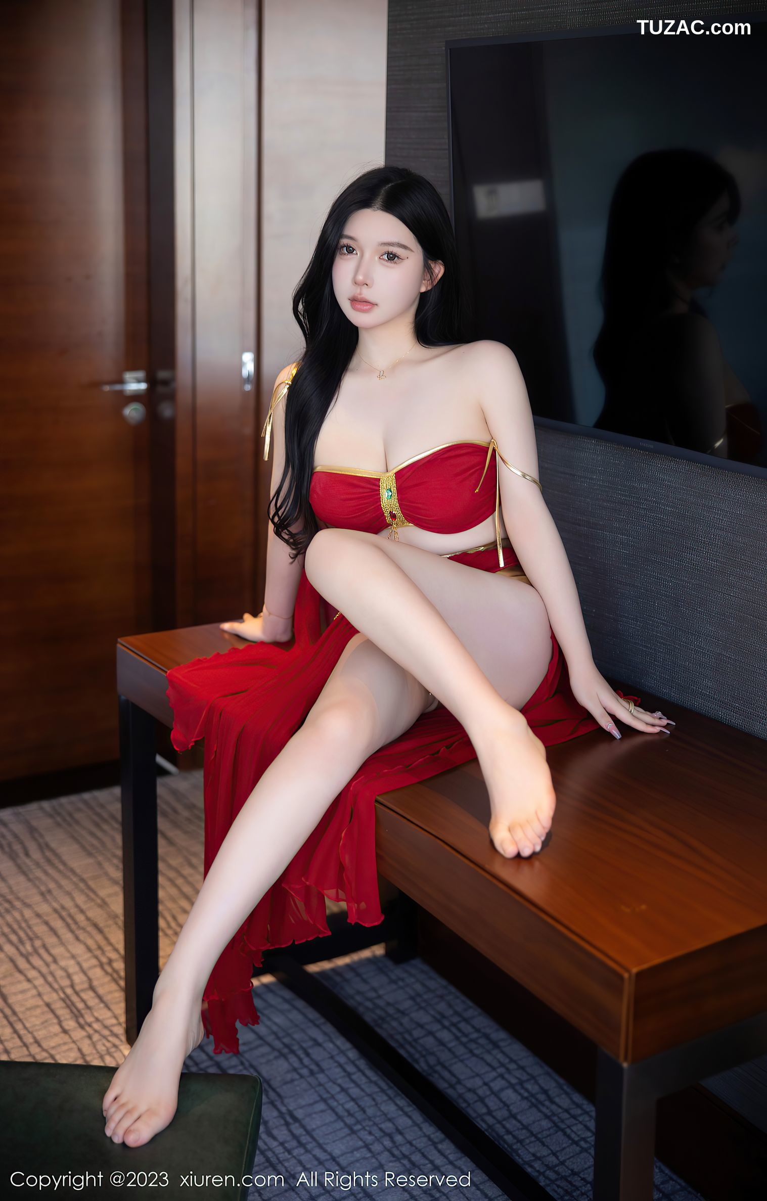 XiuRen秀人网-6613-林珊珊-红色西域舞娘装扮-2023.04.21