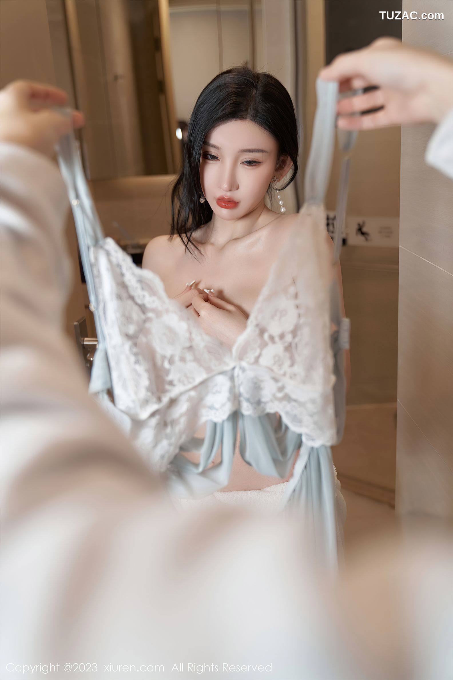 XiuRen秀人网-6731-周于希Sally-性感蕾丝薄纱睡裙-2023.05.12