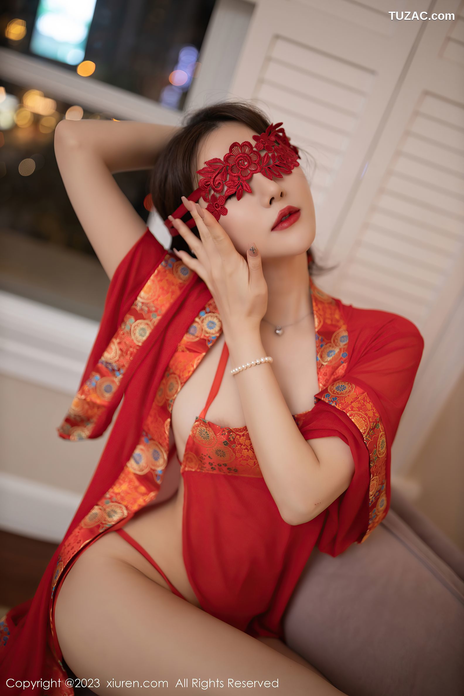 XiuRen秀人网-7008-鱼子酱Fish-红色丝绸泰国旅拍-2023.06.30
