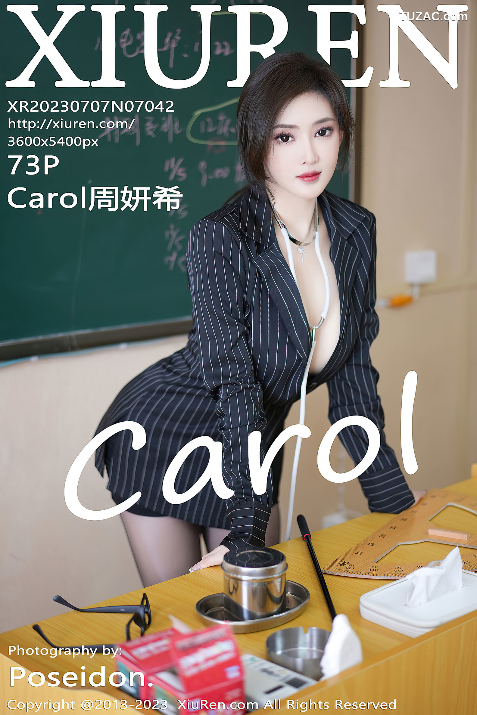 XiuRen秀人网-7042-Carol周妍希-性感女教师教室诱惑-2023.07.07