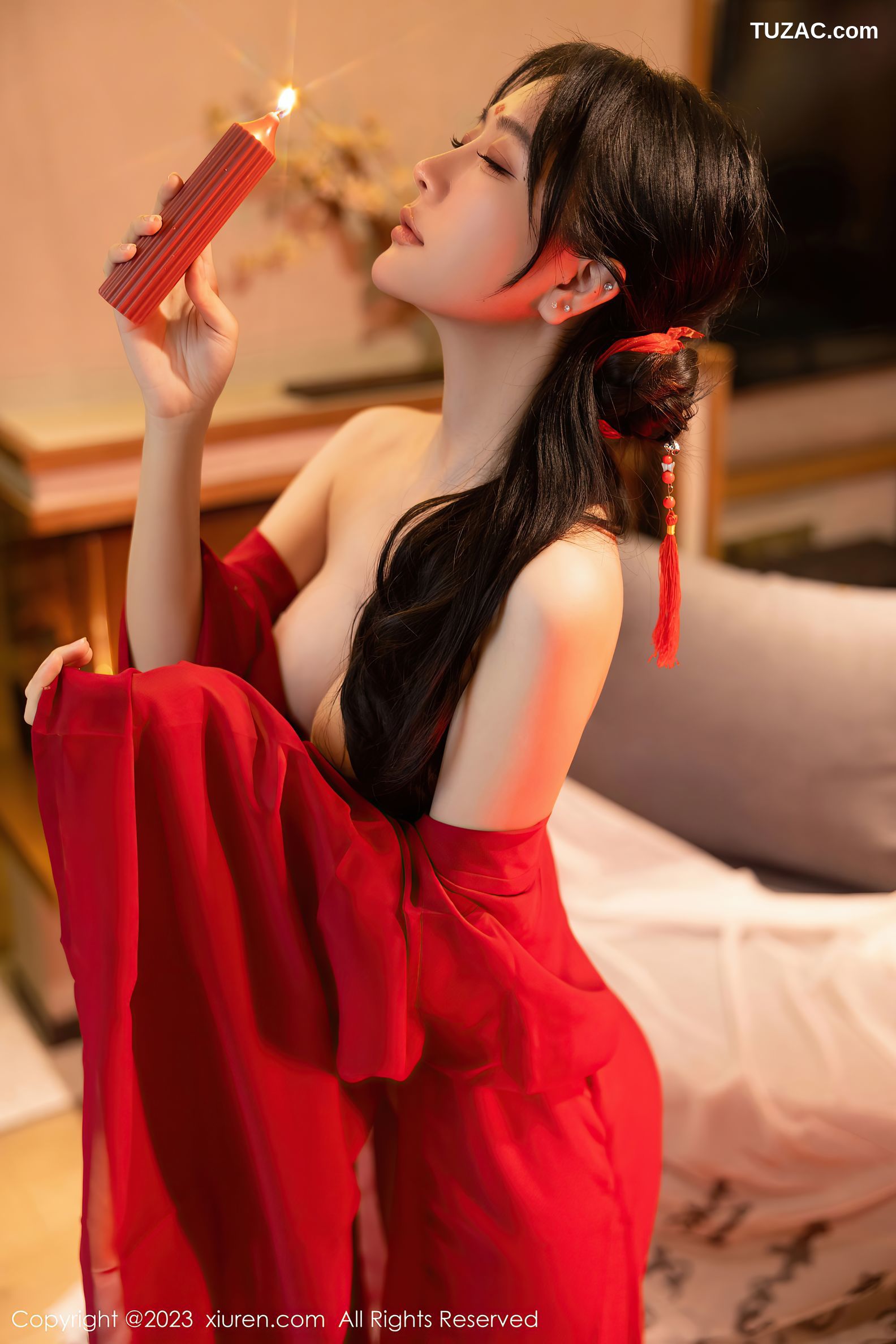 XiuRen秀人网-7192-幼幼-红色古装滴蜡SM-2023.08.04