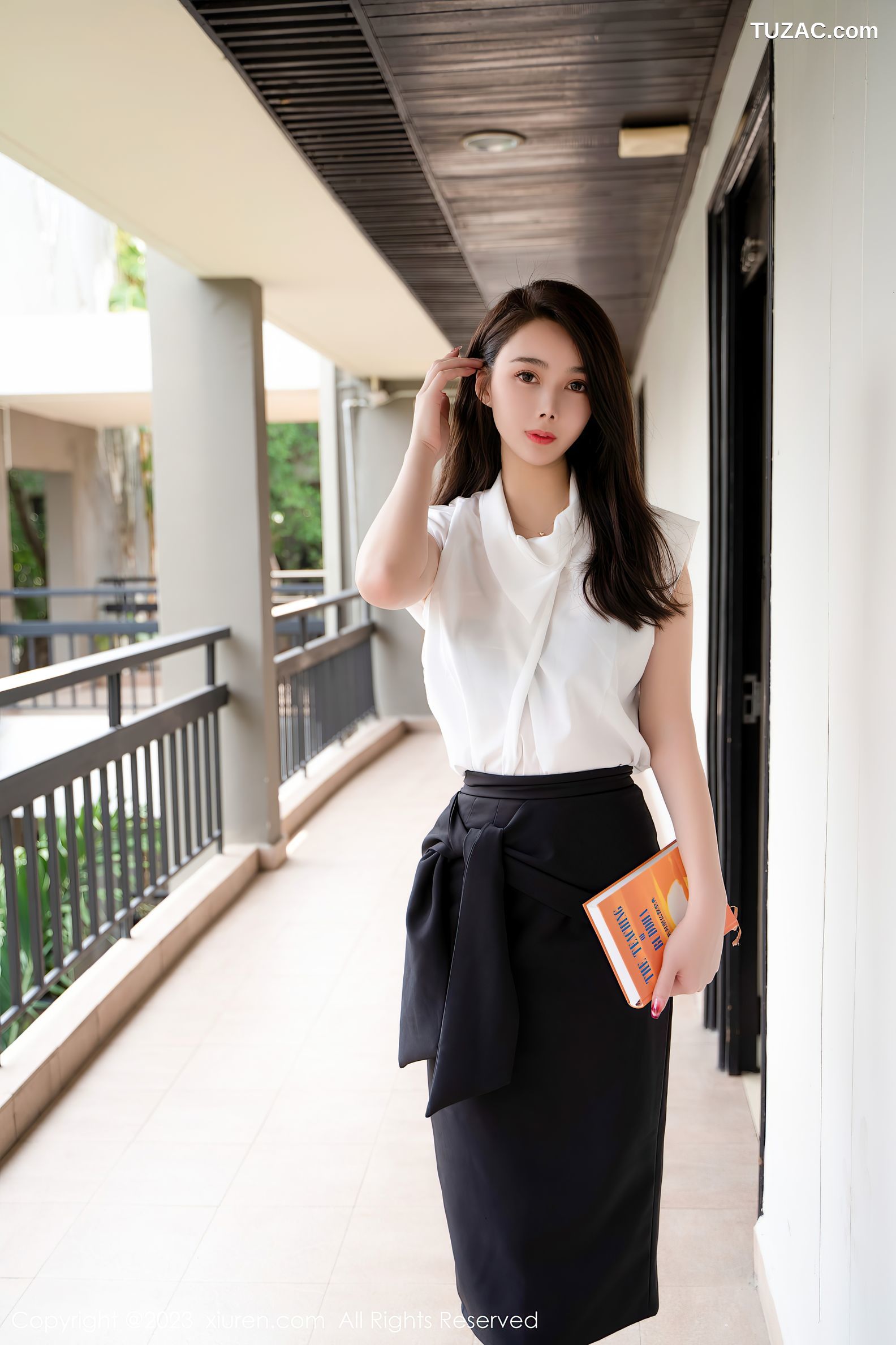 XiuRen秀人网-7270-summer宝宝-白衬衫黑裙黑色内衣黑丝-2023.08.23