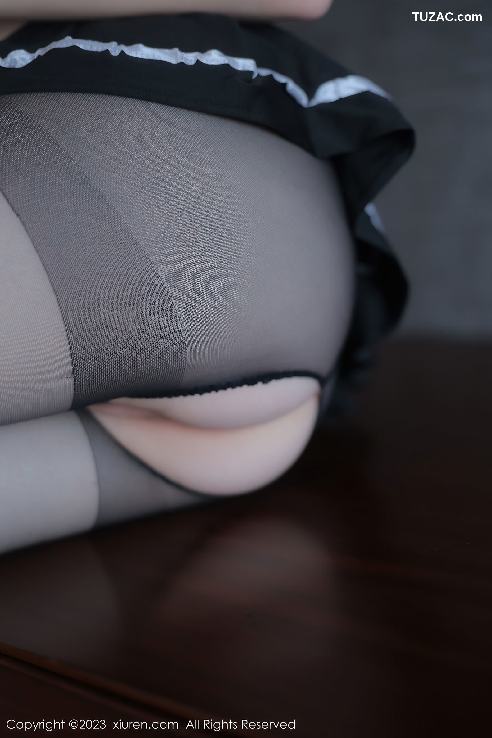 XiuRen秀人网-7637-林悠悠-情趣黑T短裙警服黑丝-2023.11.09