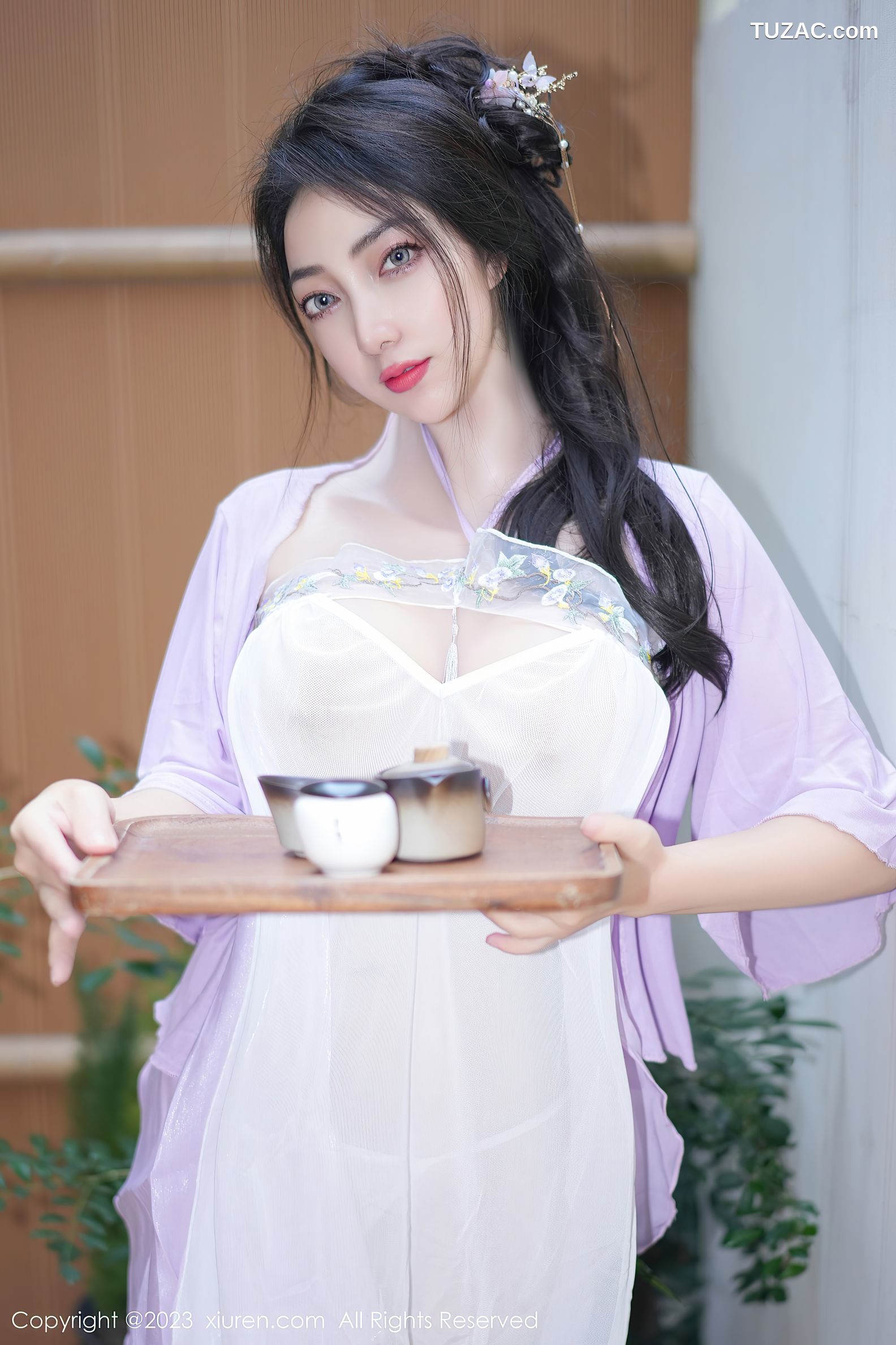 XiuRen秀人网-7665-娇喘JC-紫色古风薄纱服饰-2023.11.15