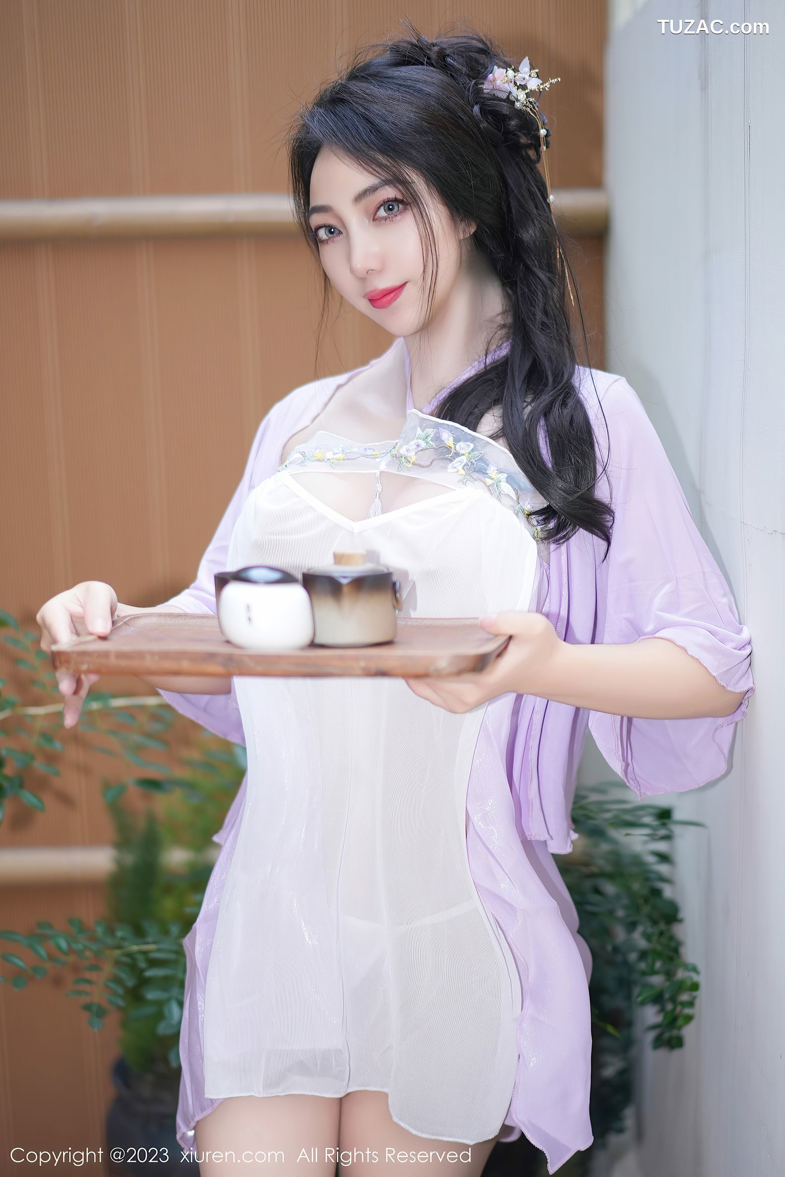 XiuRen秀人网-7665-娇喘JC-紫色古风薄纱服饰-2023.11.15