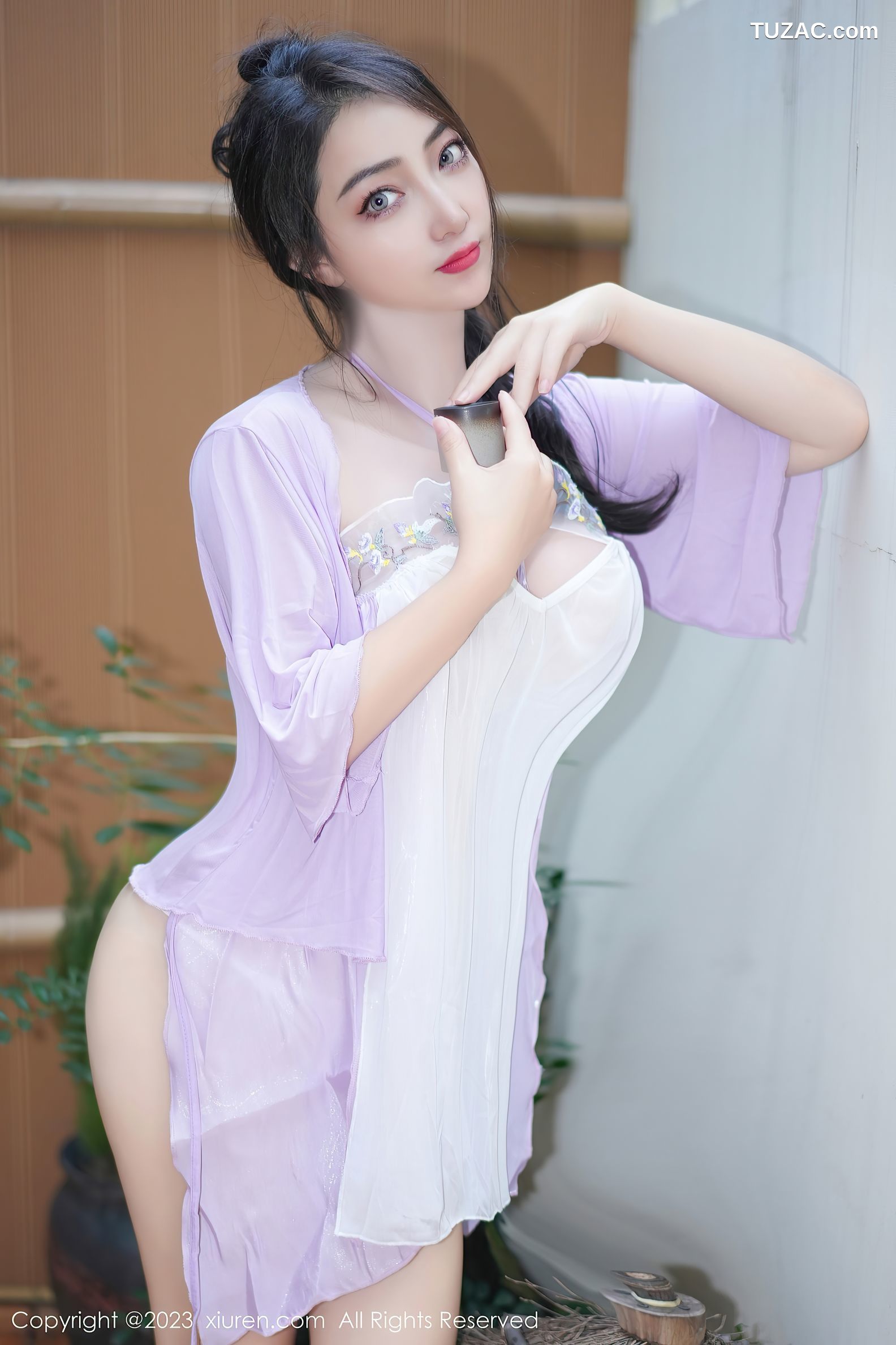 XiuRen秀人网-7665-娇喘JC-紫色古风薄纱服饰-2023.11.15