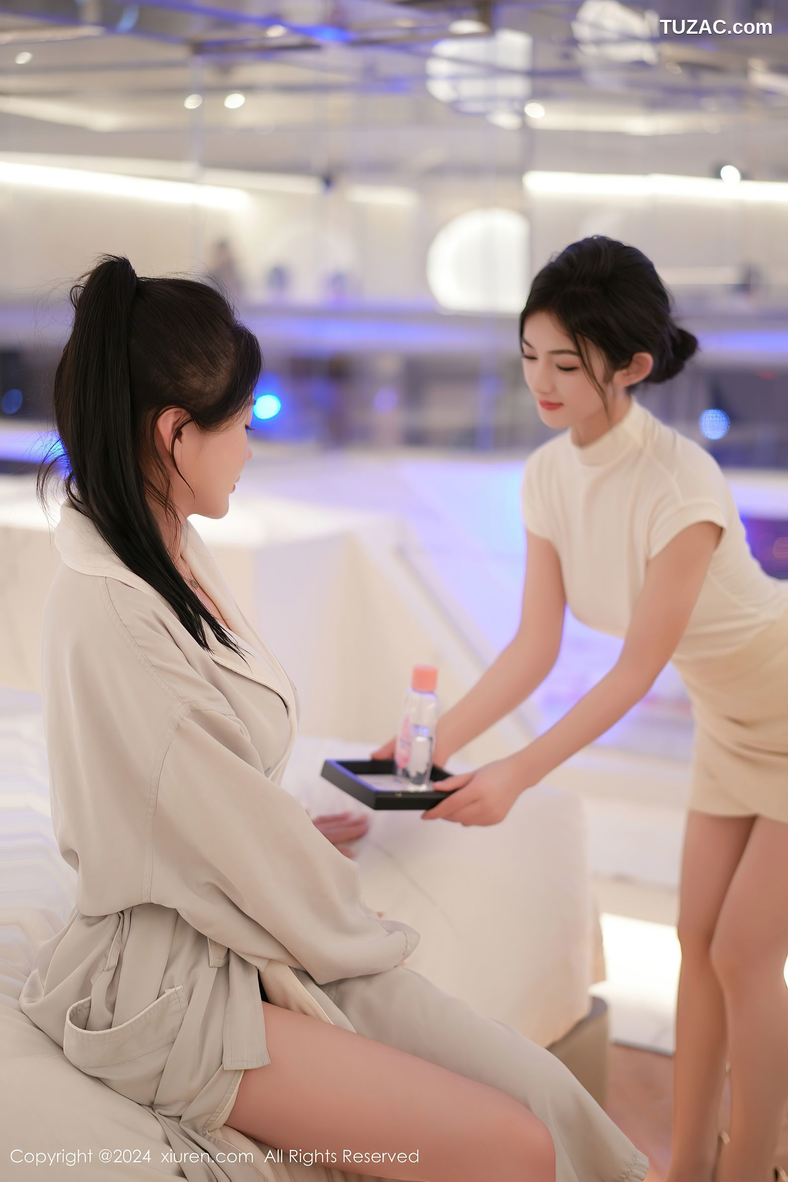 XiuRen秀人网-8350-谭小灵-林幼一-模特合集-按摩女技师剧情-姐妹花蕾丝边爆乳-2024.04.07