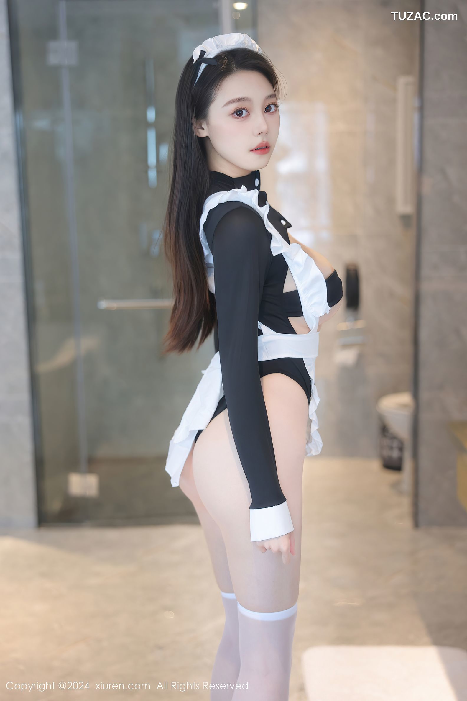 XiuRen秀人网-8706-清妙-黑白色女仆服饰-2024.06.14