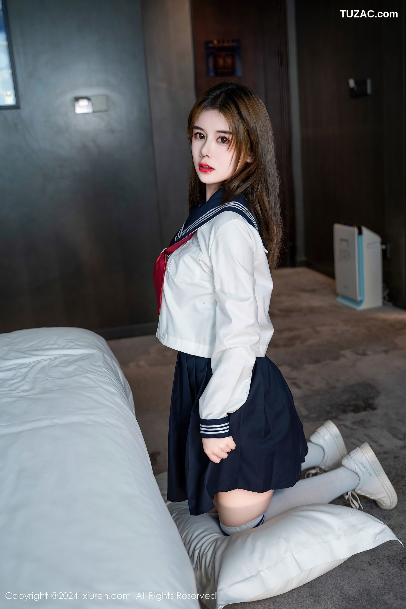 XiuRen秀人网-8819-凌彩烟-水手服学生装深蓝死库水浴缸爆乳-2024.07.08