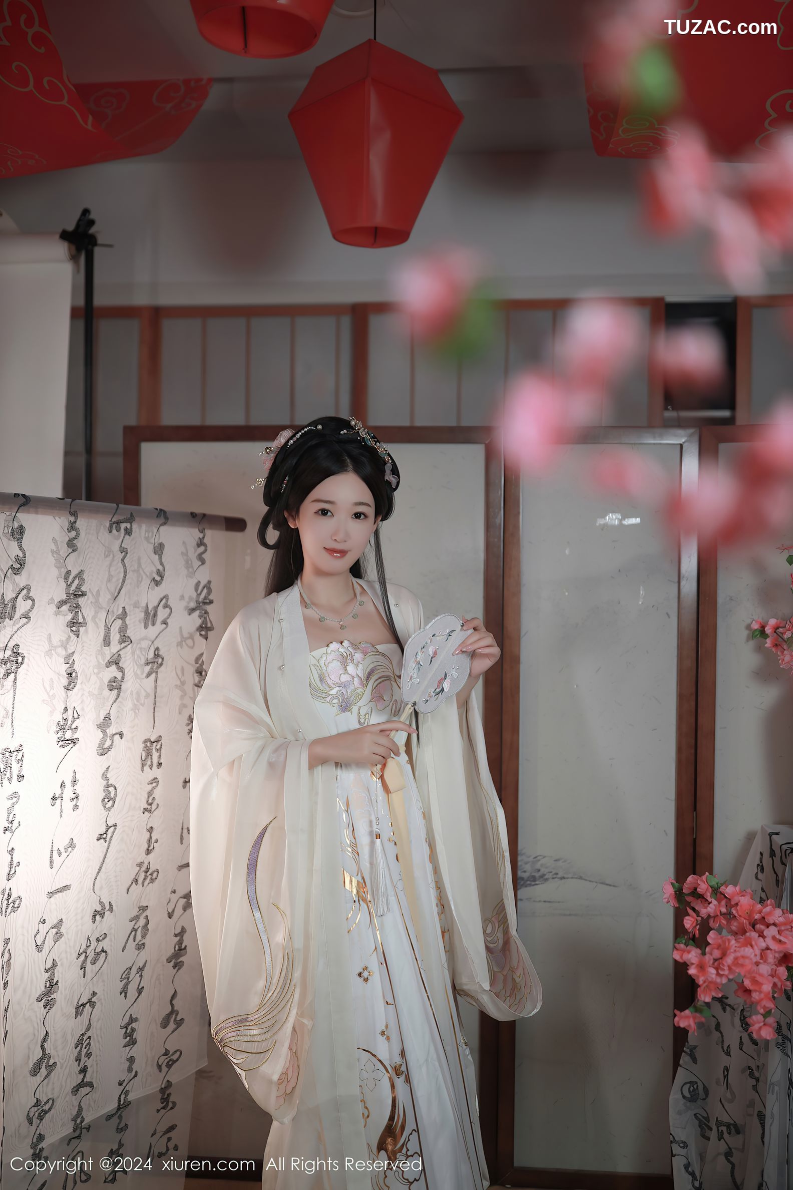 XiuRen秀人网-8898-唐安琪-迪拜旅拍-古风白衣-2024.07.22