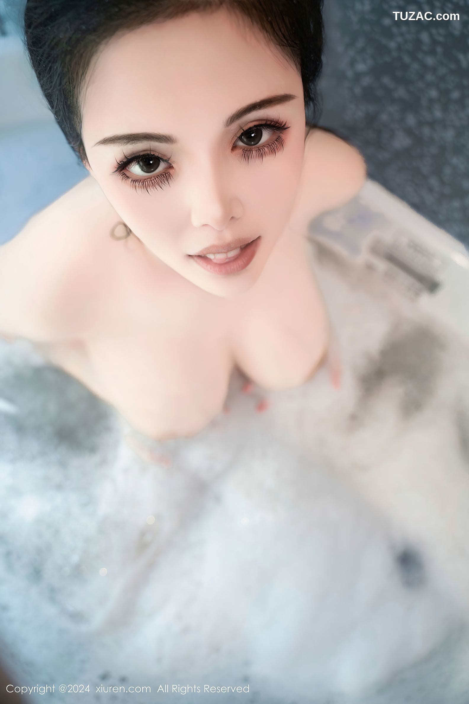 XiuRen秀人网-8981-陈三穗-首套-女学生蓝白运动服奶牛内衣爆乳-2024.08.08