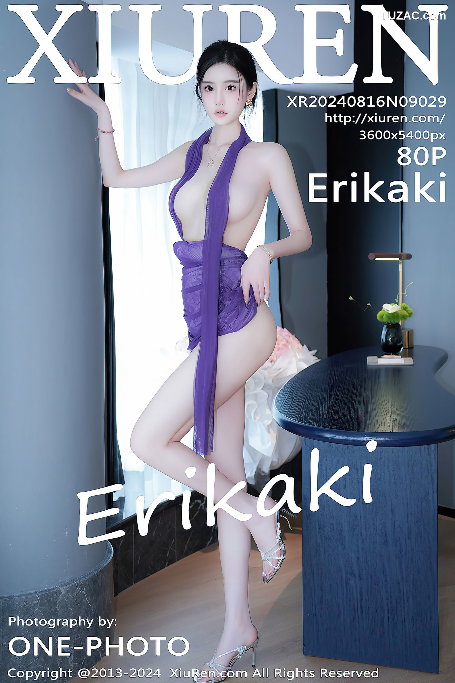 XiuRen秀人网-9029-Erikaki-紫色礼服裙淡紫内衣爆乳-2024.08.16
