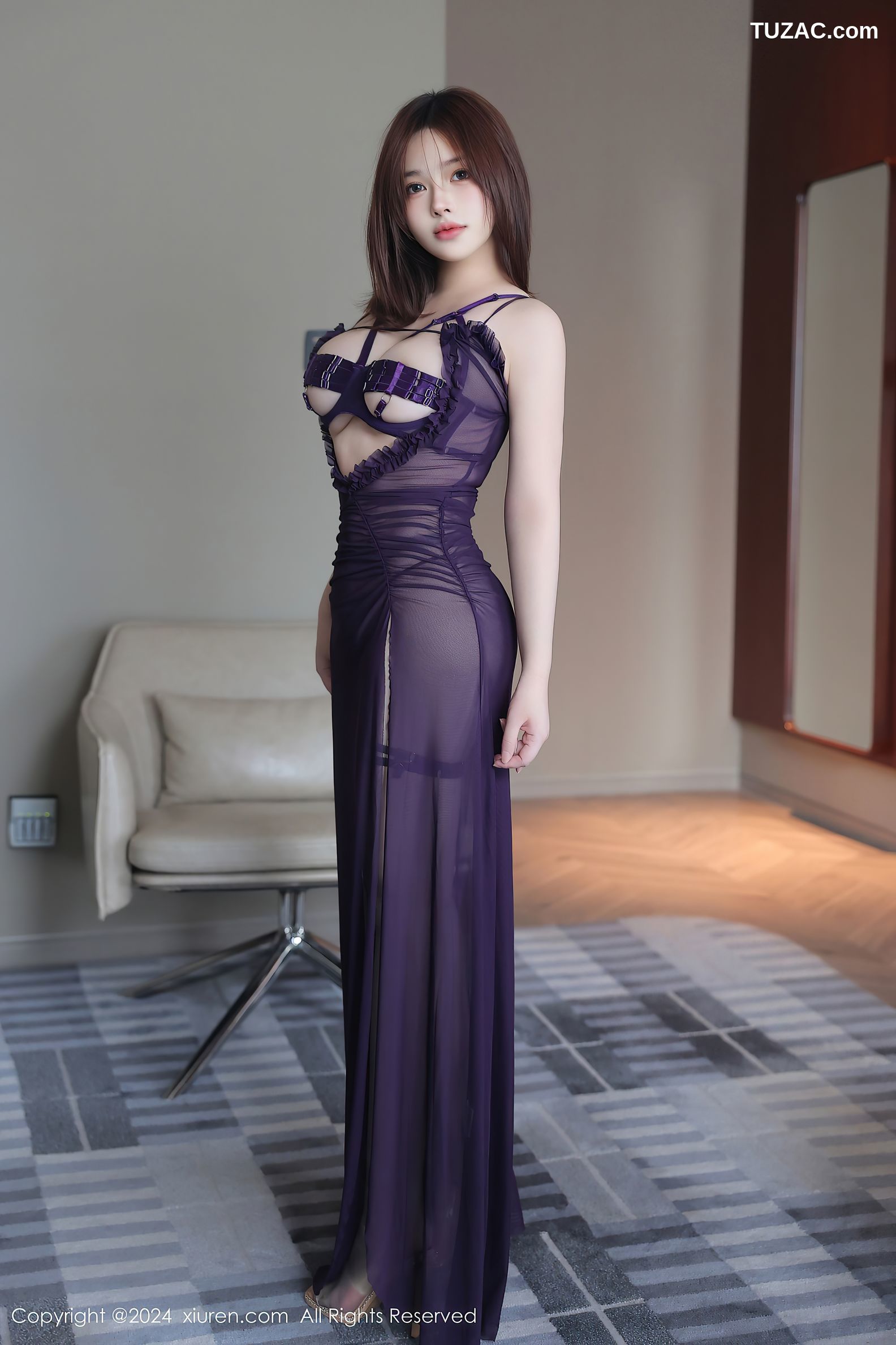 XiuRen秀人网-9148-麻布学妹-紫色情趣服饰-2024.09.12