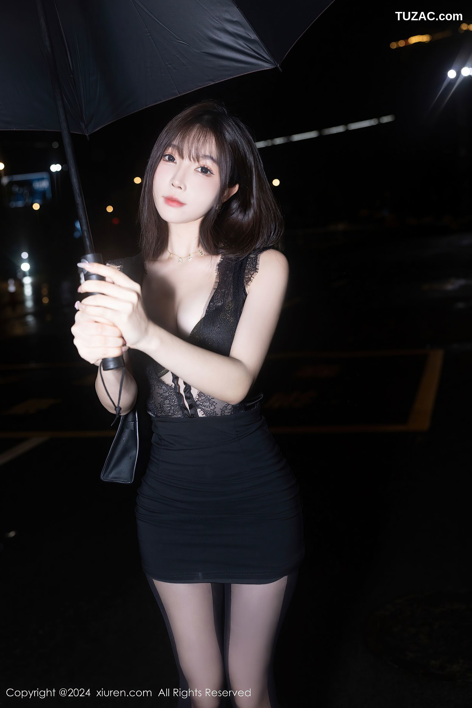XiuRen秀人网-9157-徐莉芝Booty-黑色连衣短裙黑丝-2024.09.13