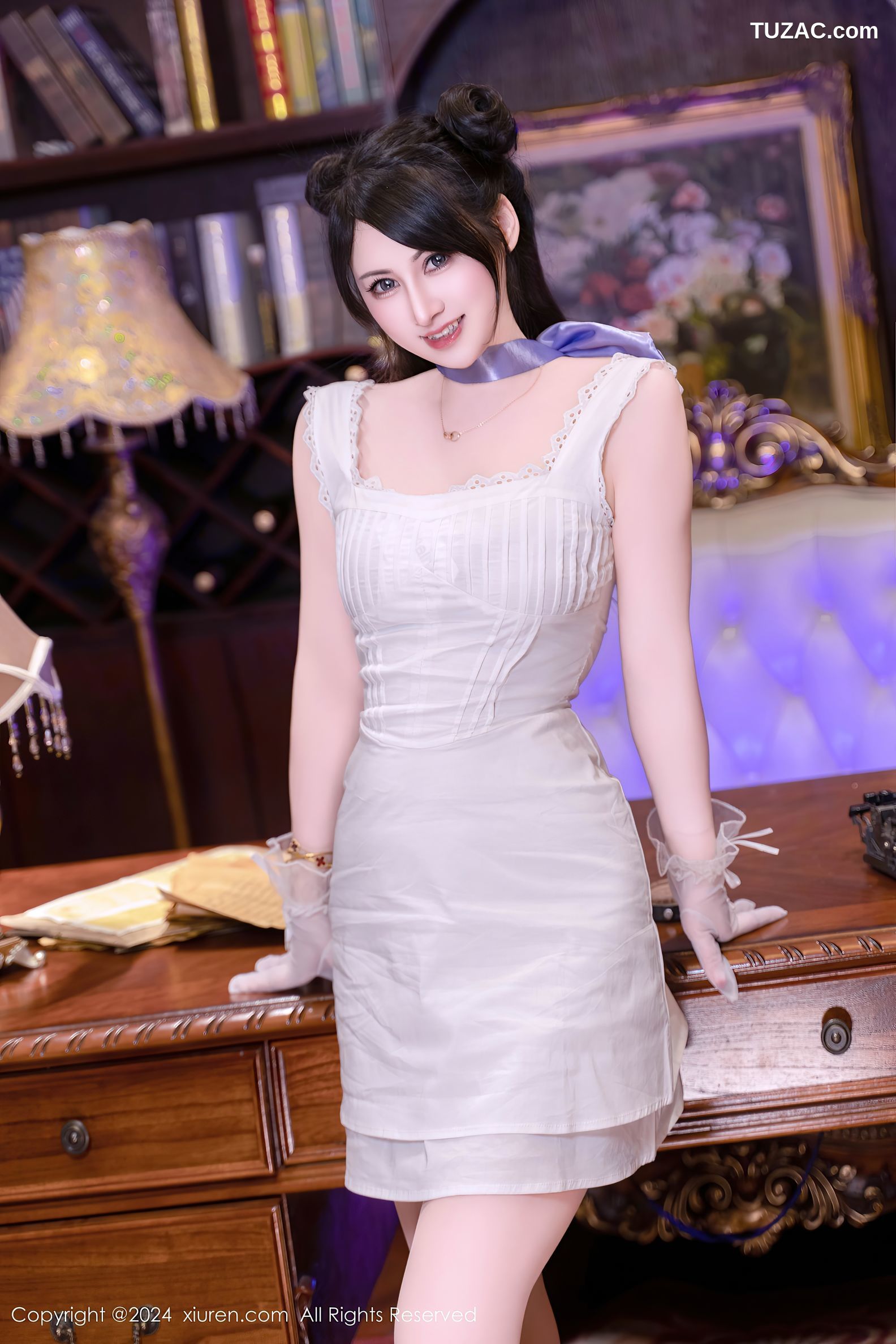 XiuRen秀人网-9214-诗诗kiki-钢琴房白色蕾丝裙玩具系列爆乳-2024.09.26