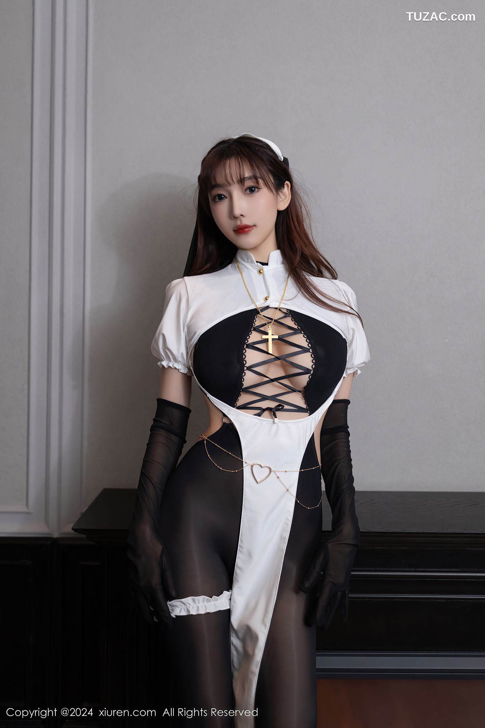 XiuRen秀人网-9216-陆萱萱-情趣修女服黑丝-2024.09.26