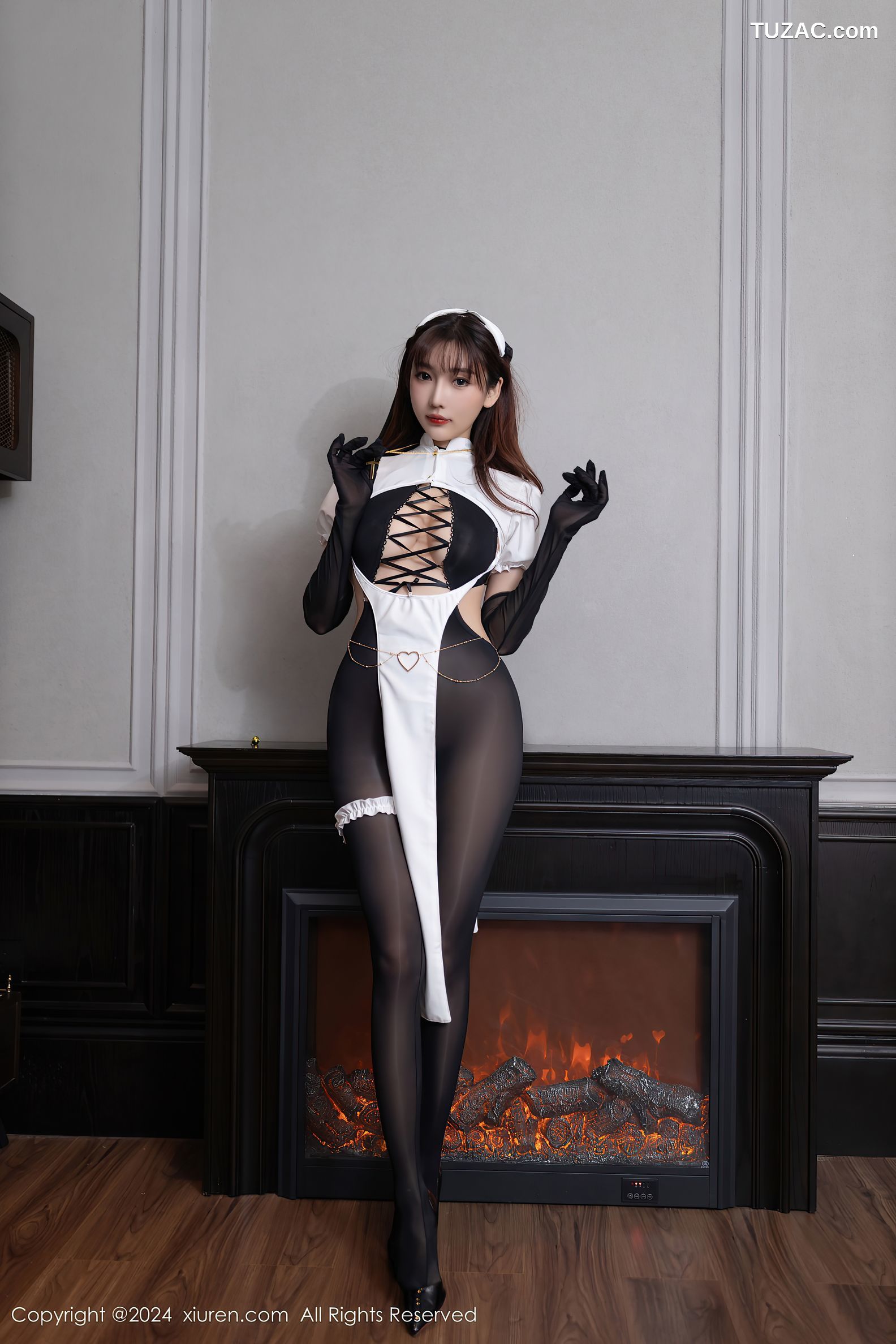 XiuRen秀人网-9216-陆萱萱-情趣修女服黑丝-2024.09.26