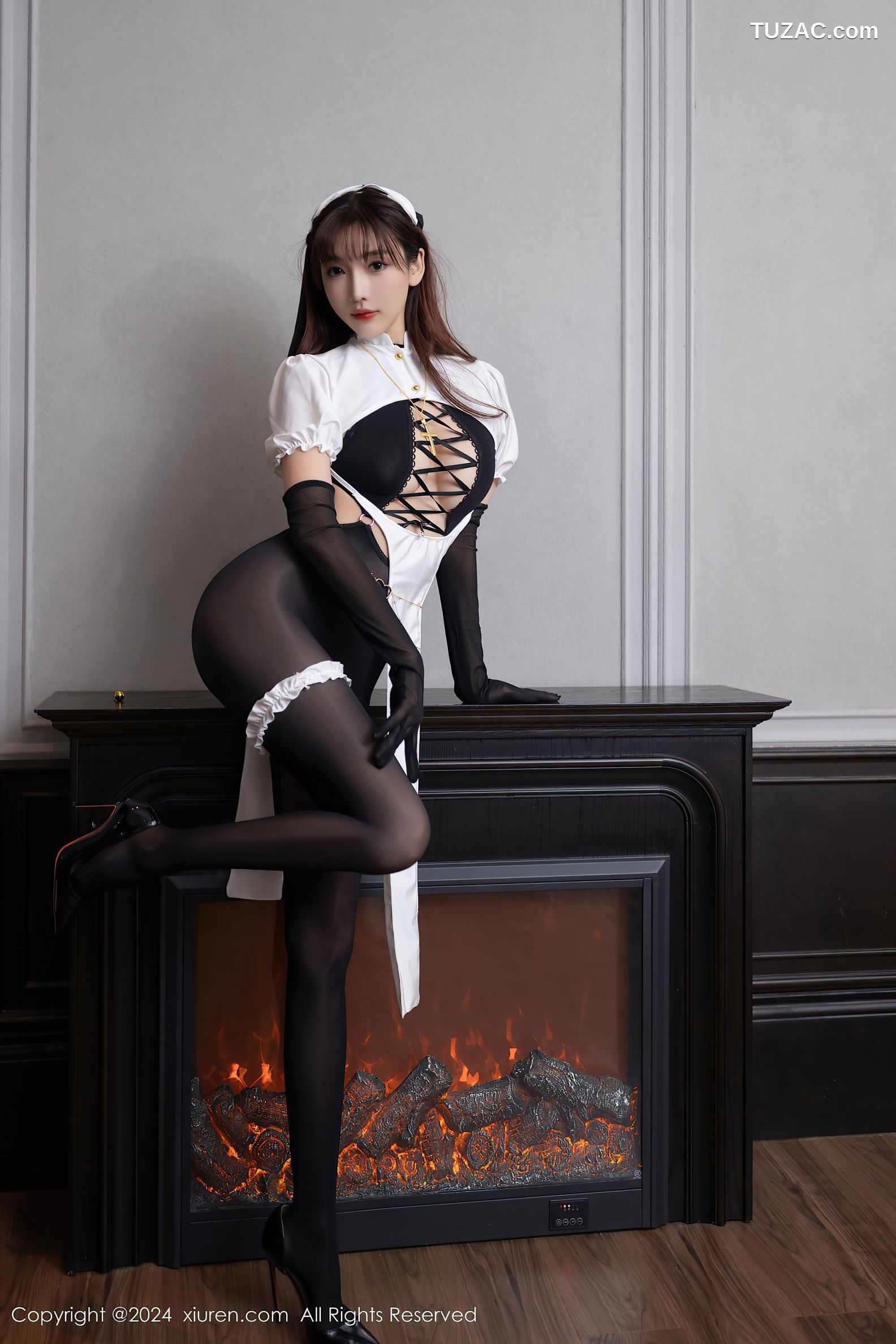 XiuRen秀人网-9216-陆萱萱-情趣修女服黑丝-2024.09.26