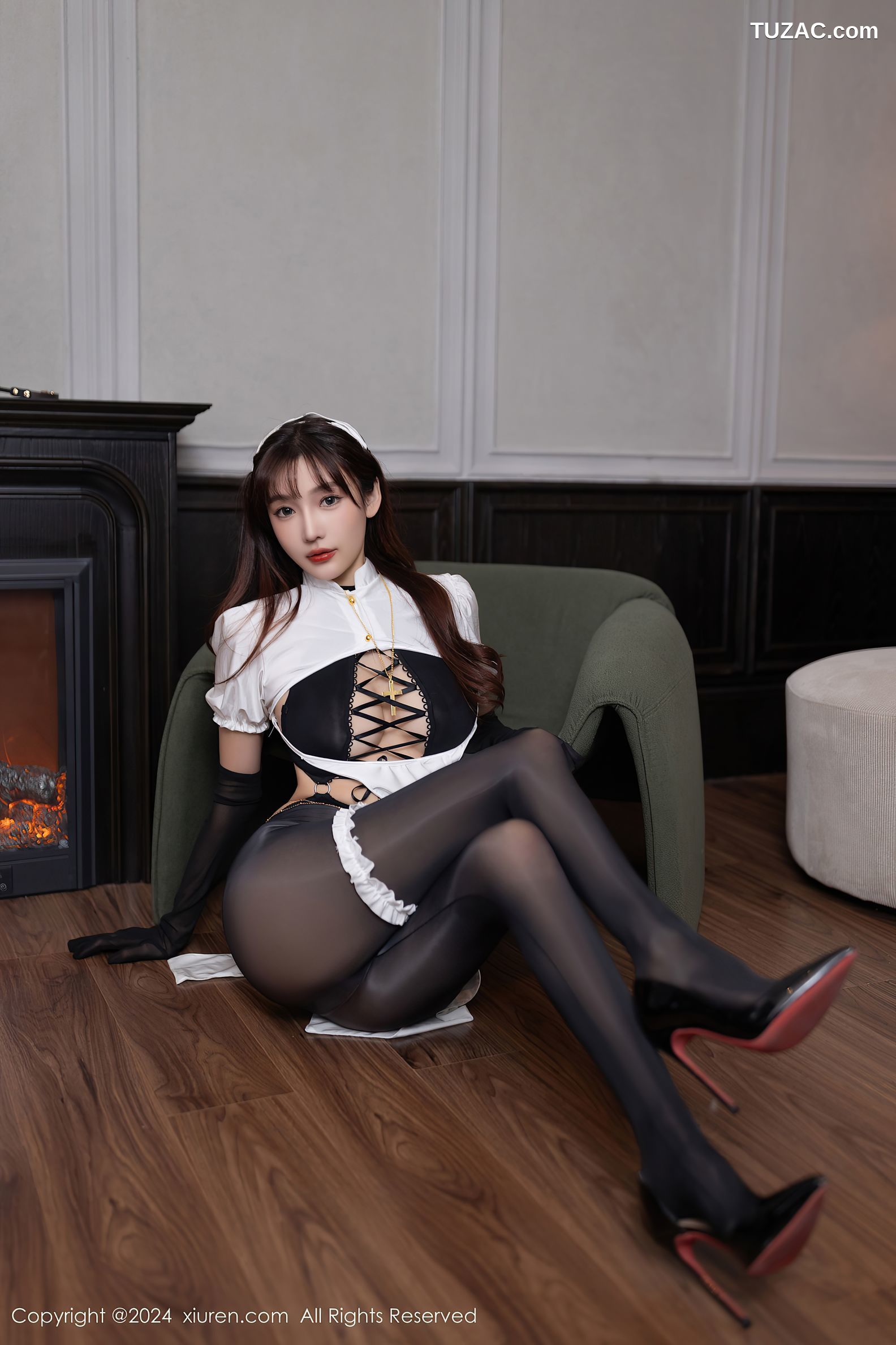 XiuRen秀人网-9216-陆萱萱-情趣修女服黑丝-2024.09.26