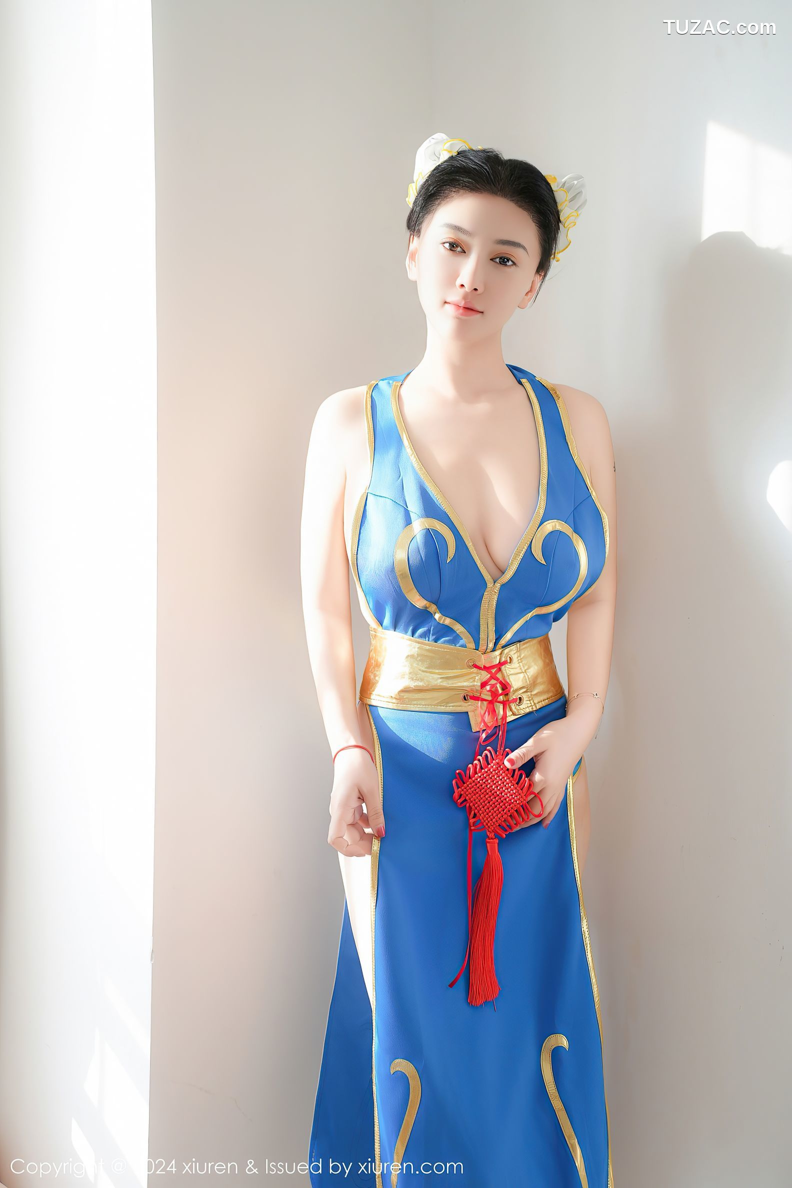 XiuRen秀人网-9252-雅茹老师-爆乳cos蓝色春丽-2024.10.09