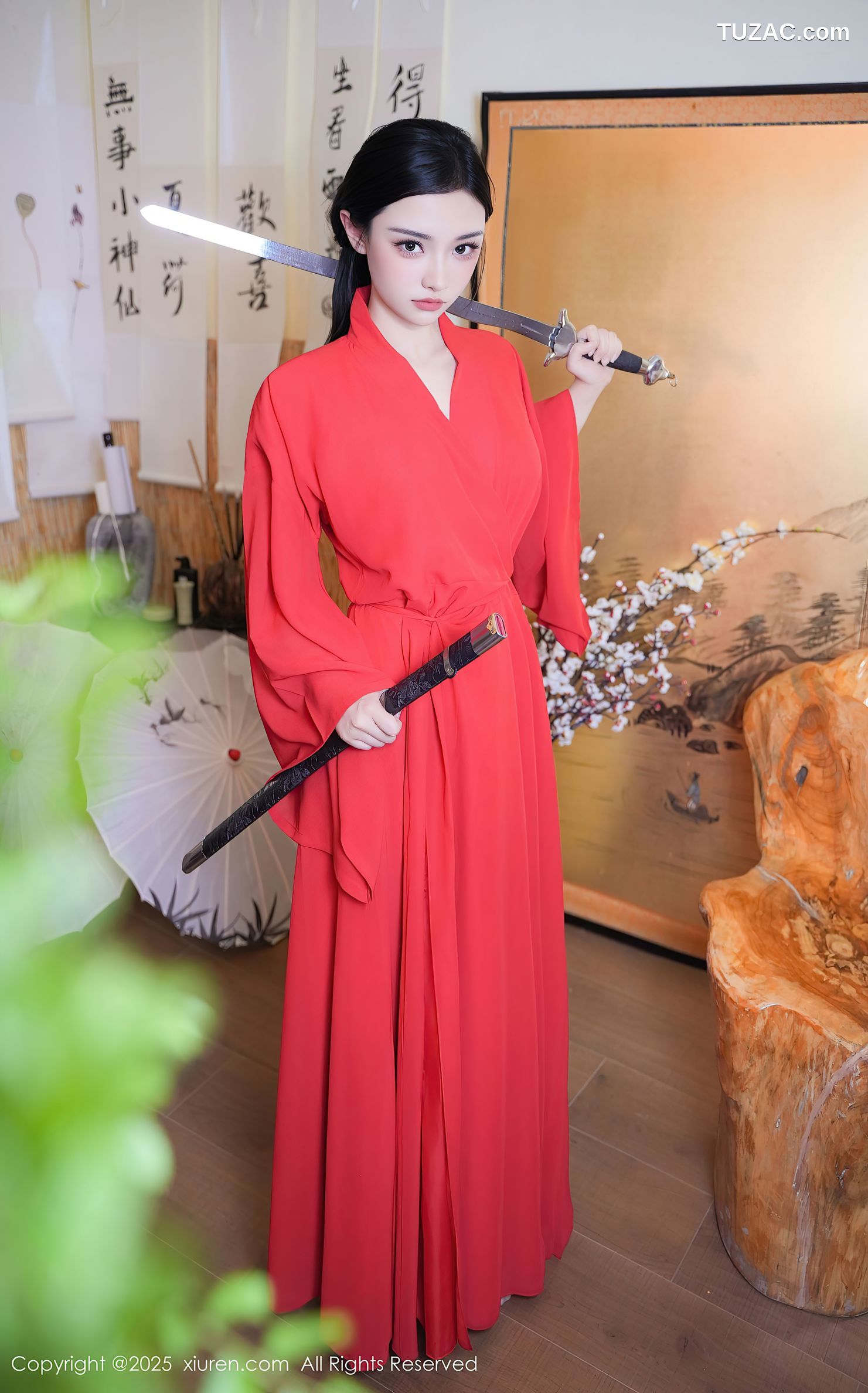 XiuRen秀人网-9890-妙可可Cheese-古风红杉女侠真空爆乳-2025.02.17