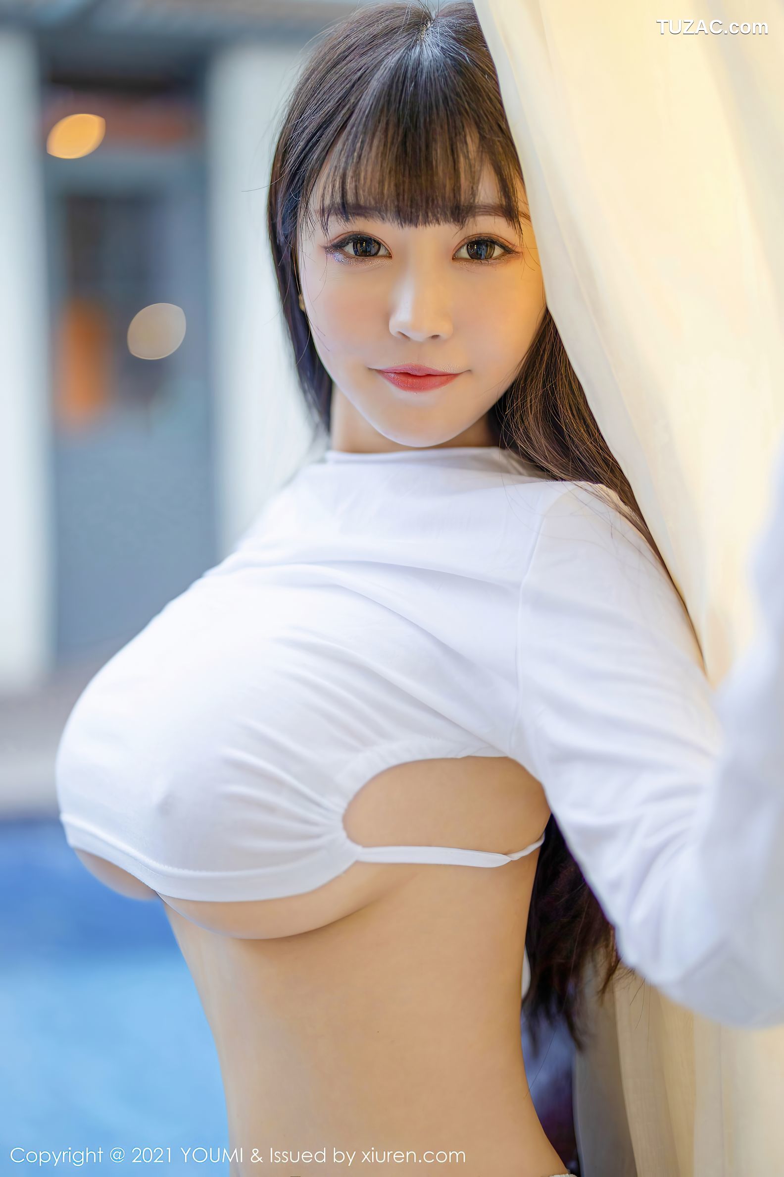 YouMi尤蜜荟-633-朱可儿-三亚旅拍泳池蕾丝内衣湿身