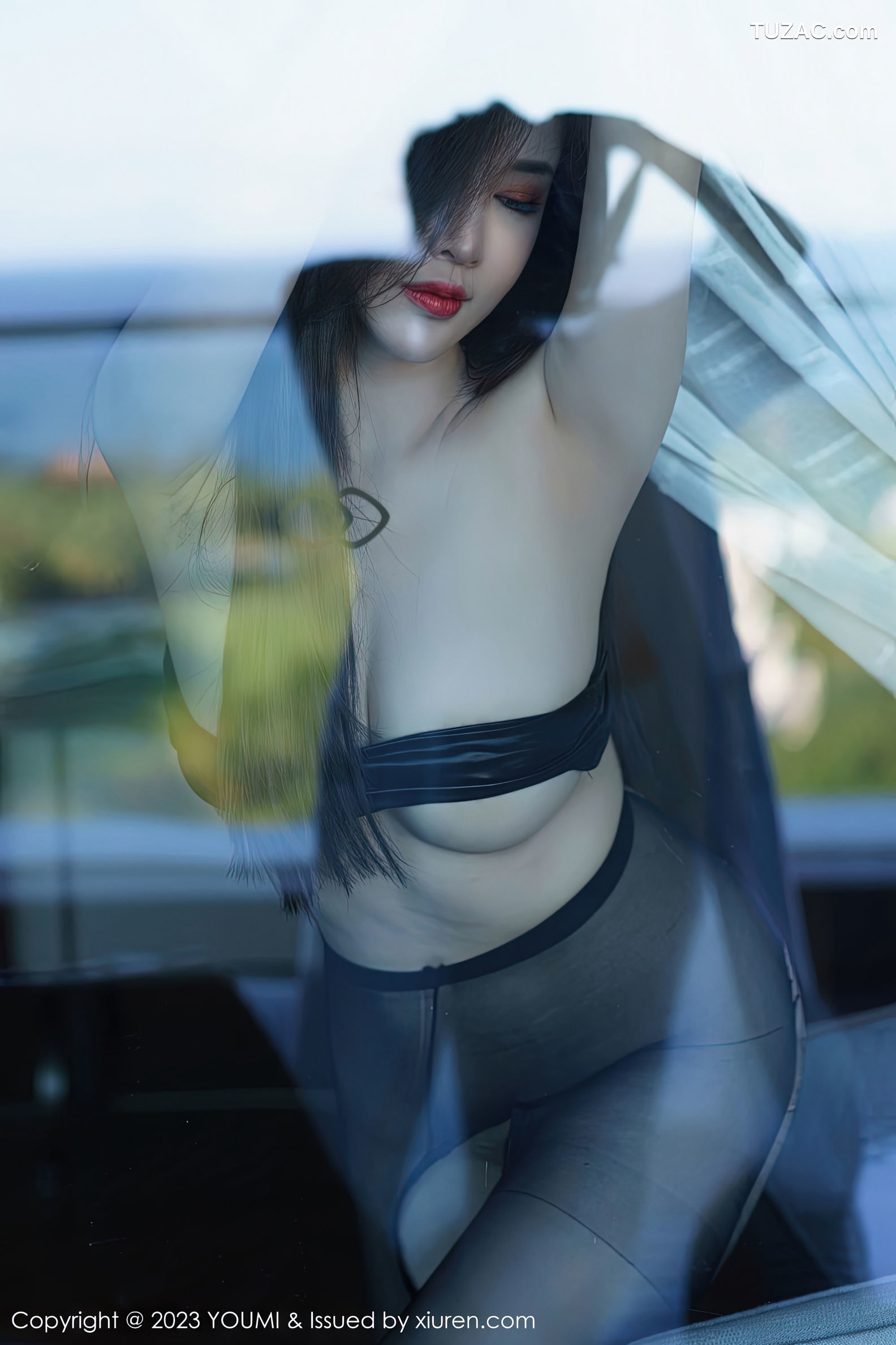 YouMi尤蜜荟-890-周妍希-白色上衣黑短裙性感内衣黑丝-2023.01.13