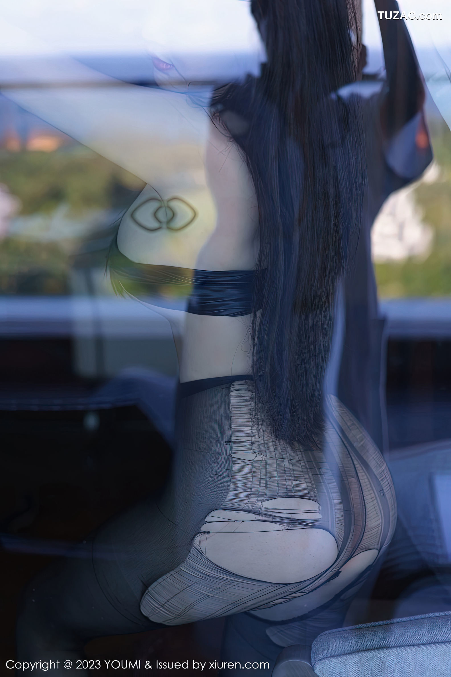 YouMi尤蜜荟-890-周妍希-白色上衣黑短裙性感内衣黑丝-2023.01.13