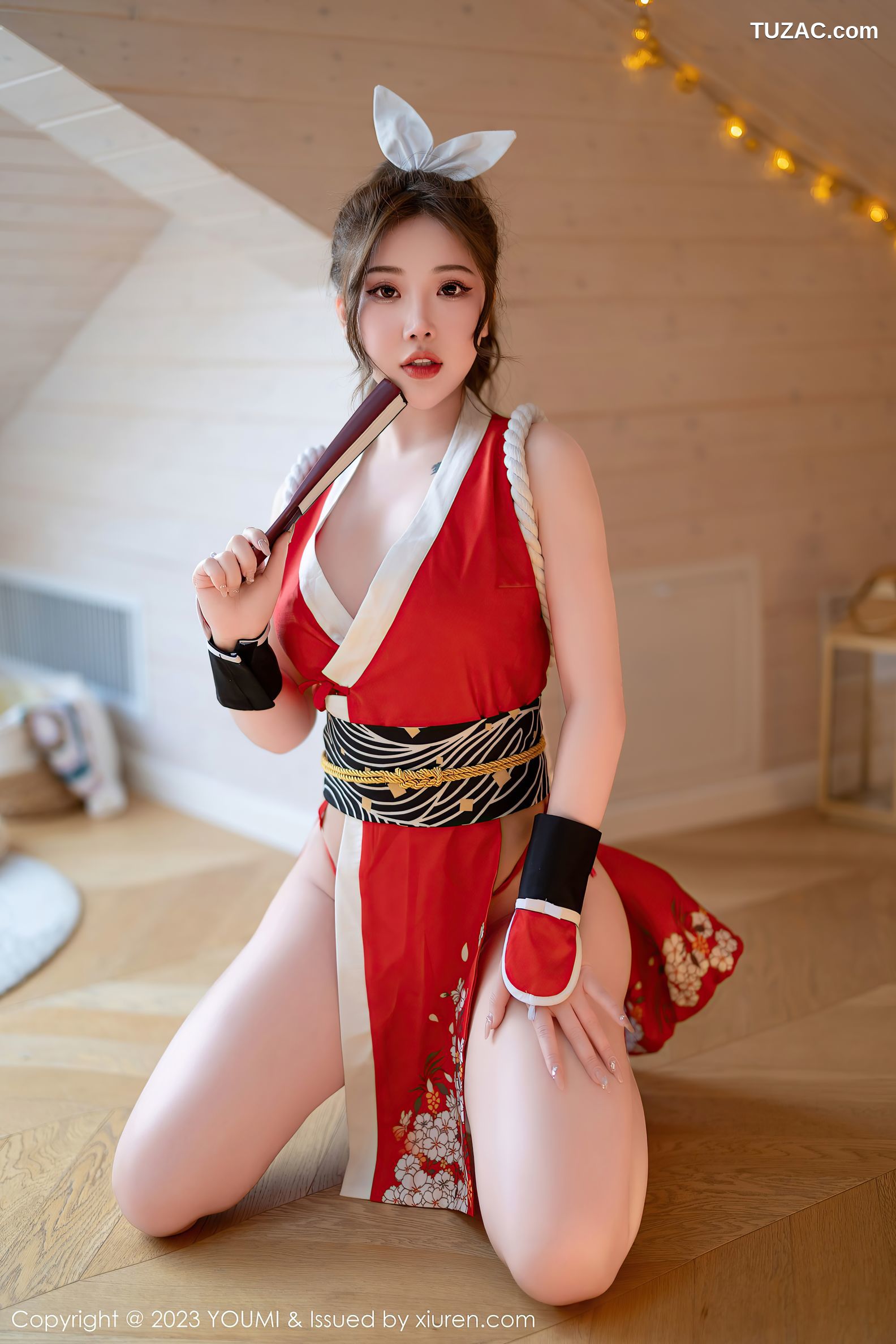 YouMi尤蜜荟-962-小海臀Rena-红色不知火舞cosplay服饰-2023.07.11