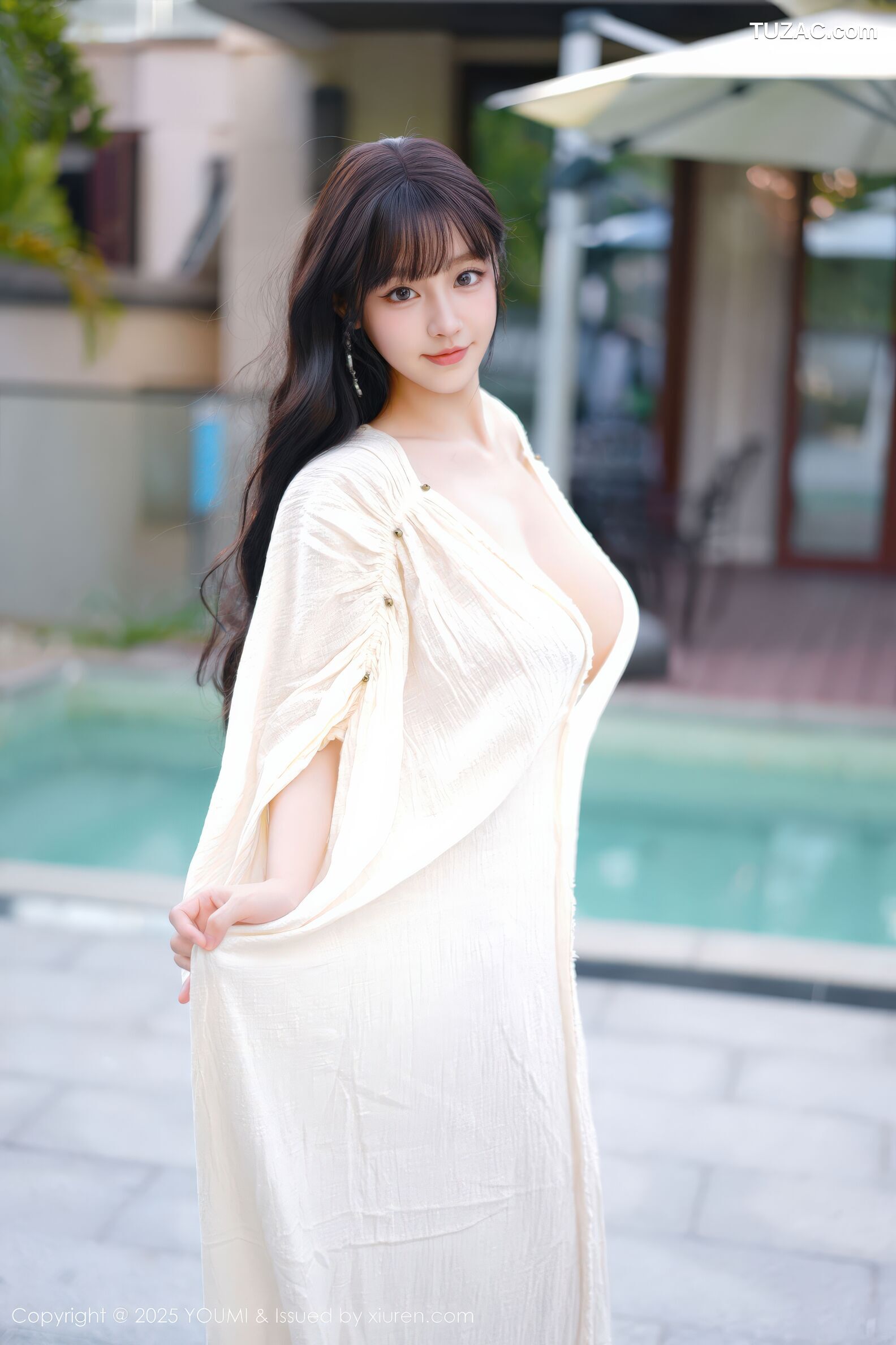 YouMi尤蜜荟-1185-朱可儿-浴池场景-童颜巨乳浅色浴袍-2025.11.28