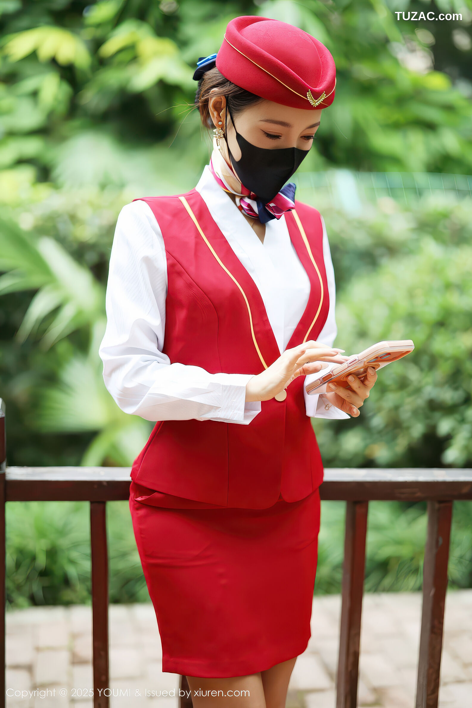 YouMi尤蜜荟-1189-Twins桃之夭夭-红蓝制服姐妹花空姐-2025.12.15